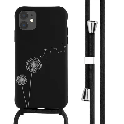 Produktbild von imoshion SilikonHülle design mit Band iPhone 11 - Dandelion Black