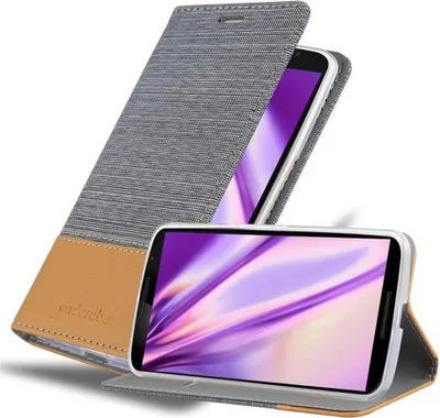 Produktbild von Cadorabo Hülle für Motorola Google NEXUS 6 Schutzhülle in Grau Handy Hülle Etui Book Case Cover