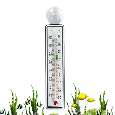 Productafbeelding van Aquarium Thermometer - Temperatuur Monitor - Aquarium Temperatuur - Zuignap Bevestiging - 12x3cm - Niet gespecificeerd