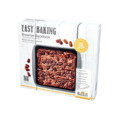 Zdjęcie produktu dla Forma do brownie IRKMANN, kwadratowa, dł. 23 x szer. 23 x wys. 5 cm, powłoka nieprzywierająca, bez PFOA, 5 lat Ga