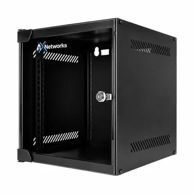 Produktbild von AX Networks 10" 6HE Netzwerkschrank Wandschrank Rack 280 × 310 × 330 mm Schwarz, KI-generiertes Bild