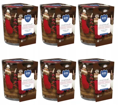 Produktbild von Bispol SN72S-07 Duftkerze im Glas Weihnachtsgeschenk, 6er Set