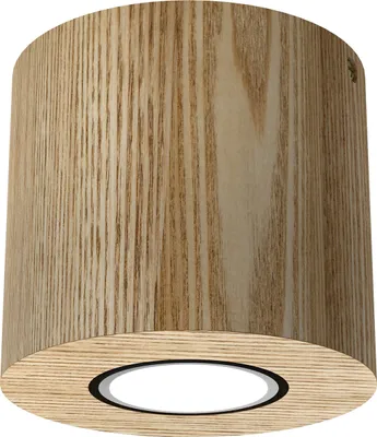 Obrázek produktu pro Kulatý stropní bod Ø10cm světlo dřevo 1xGU10 8W downlight dřevo Luminex