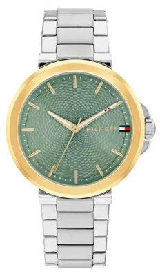 Produktbild von Tommy Hilfiger Uhr mit DREI-Zeiger-Quarzwerkfür Damen mit Silbernes Edelstahlarm