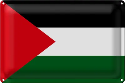 Produktbild von Blechschild Flagge Palästina 40x30cm Flag of Palestine
