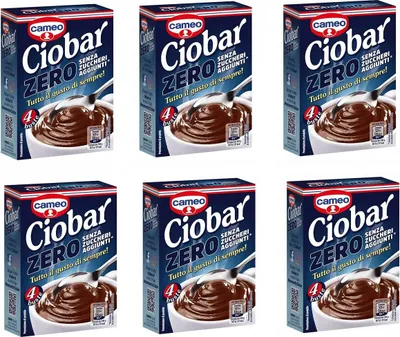 Produktbild von 6x Cameo Ciobar Zero Ohne Zuckerzusatz heiße schokolade istant chocolate ( 4 x 19g) schoko