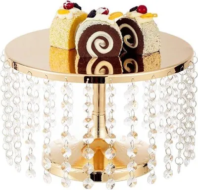 Image de Support doré de 25 cm pour gâteaux de mariage