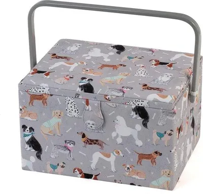 Produktbild von Famanu Nähbox Aufbewahrungsbox für Nähzubehör - mit Nadelkissen - 235 x 31 x 20 cm