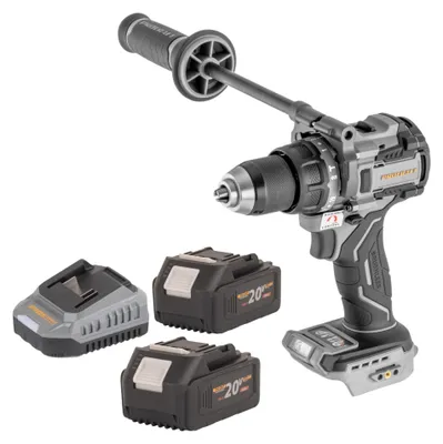 Productafbeelding van ProCraft Industrial CD20C-BB accu-slagboormachine 20 V 120 Nm borstelloos + 2x accu 4,0 Ah + oplader