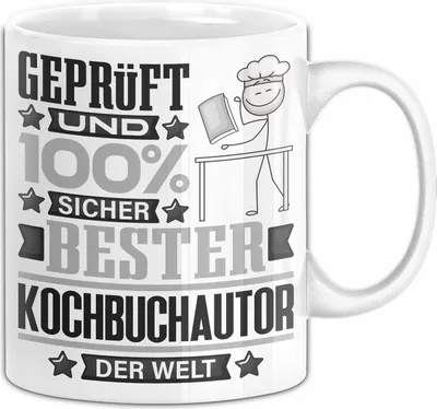 Produktbild von Kochbuchautor Geschenk Lustiger Spruch für Kochbuchautor Geschenkidee Bester Kochbuchautor Der Welt (Weiß)