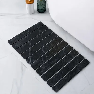 Image de Tapis de bain en diatomite, antidérapant, 60 x 39 cm, à séchage rapide, pour salle de bain