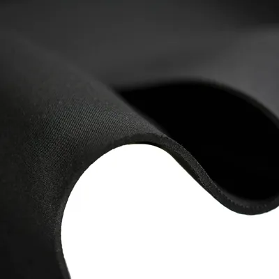 0,5m Neopren-Imitat 6,5mm Stoff Doubleface Stretch 130cm schwarz-schwarz