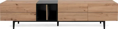 Image de CALICOSY - Meuble TV 3 Portes 2 Niches L195 cm - Nola