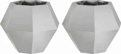 Immagine prodotto di vidaXL Fioriera 2 pezzi argento 50 x 50 x 40 cm in acciaio inox