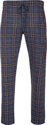 Produktbild von Sesto Senso Herren Schlafhose Milo - Bequeme Baumwoll-Pyjama mit Karo-Muster, Elastischer Bund, Kordelzug, Seitentaschen, Knopfleiste, Atmungsaktiv, Für Zuhause und Schlafen L