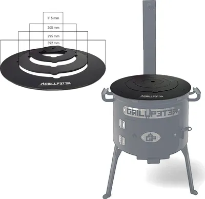 Produktbild von Adapterplatte für Utschak Ø 35 cm Kochplatte aus Stahl 4mm