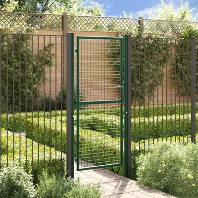Produktbild von vidaXL Zauntor aus Stahl 100 x 200 cm Grün