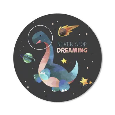 Produktbild von MuchoWow® Mauspad Mousepad Zitate - 'Hör nie auf zu träumen' - Sprichwörter - Kinder - Jungen - Mädchen - Kinder 50x50 cm - Mousepads - Maus Mat - Pad - Mausunterlage - Vinyl