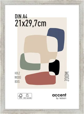 Produktbild von accent by nielsen Holz Bilderrahmen Zoom, 21x29,7 cm (A4), Silber