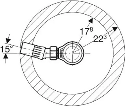 Produktbild von Geberit Duschwannenablauf d90 m. Ablaufd Sperrwasserhöhe 30 mm d40 PP