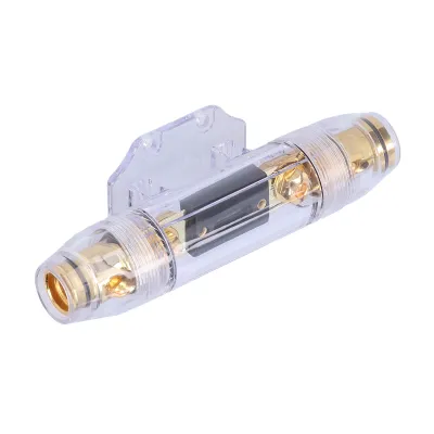 Image de Bloc porte-fusibles audio 100 A AGU (entrée/sortie) avec fusibles plaqués or en ligne pour voiture et yacht