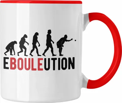 Produktbild von Trendation - Boule Tasse Geschenk Ebouleution Pétanque Boule-Spieler Geschenkidee Spruch (Rot)