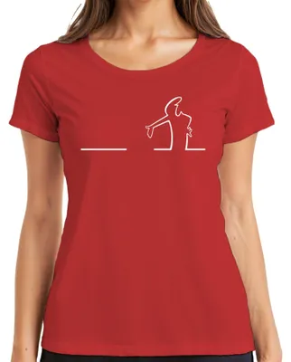 Immagine prodotto di Maglietta Balum La Linea Lui Osvaldo Cavandoli Cartoon Balum Balum Balum donna, Rosso, M