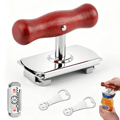 Verstellbarer Deckelöffner aus Edelstahl, ergonomisch