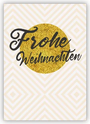 Produktbild von grafische edle Weihnachtskarte in aprikot: Frohe Weihnachten
