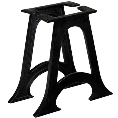Image de Pieds de table basse 2 pcs. avec pied bombé A-Cadres en fonte