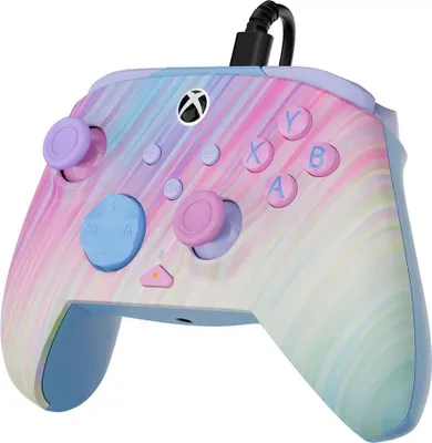 Produktbild von Turtle Beach Rematch Advanced Baumwolle Candy Wired Gaming Controller für Xbox und PC – Leuchteffekt, zuweisbare Tasten, 2.5m Kabel, Offiziell Lizenziert von Xbox, Gamepad, PC, Xbox One, Xbox One S, Xbox One X, Xbox Series S, Xbox Series X, Analog, Kabelgebunden, USB, USB Typ-C