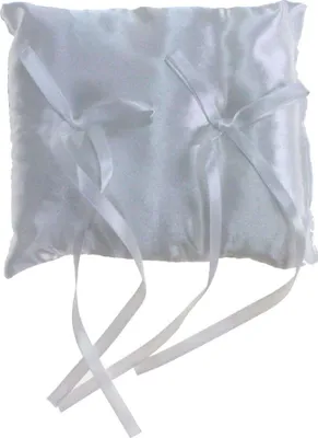 Produktbild von Ringkissen klein eckig weiß B16xL14cm Hochzeit Ringhalter für Eheringe