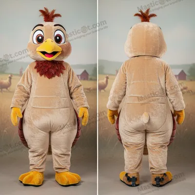 Produktbild von Beiger MASTICOT Plüsch-Kartoon-Pfauen-Maskottchen
