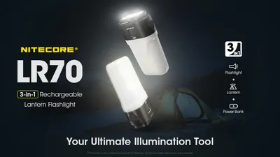 Produktbild von Nitecore LR70, Universal-Taschenlampe, Schwarz, Weiß, Aluminium, Polycarbonat (PC), 1 m, 1 m, IP67