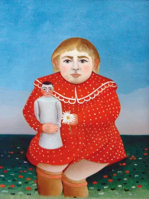 Produktbild von Henri Rousseau Kunstdruck Bild - Mädchen Mit Puppe, 1905 (80 x 60 cm)