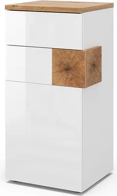 Produktbild von Midischrank Vicco Eden Weiß Hochglanz 40 x 84 cm, Model 40089