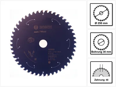 Zdjęcie produktu dla Piła tarczowa Bosch EX WO T 250x30x
