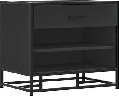 Produktbild von Schuhbank Schwarz 60x40x53,5 cm Holzwerkstoff und Metall