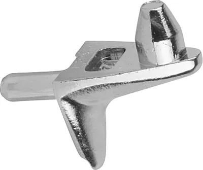 Produktbild von Steckbodenträger Winkel 3, Bohr ø 3mm, Zink vernickelt