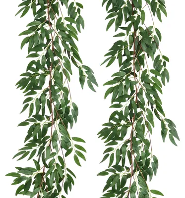 Image de Branches de saule artificielles à suspendre, lot de 2, 15 cm, plante suspendue artificielle, soie, feuilles de saule, couronne de lierre, verdure artificielle, lierre, jardin, décoration de table