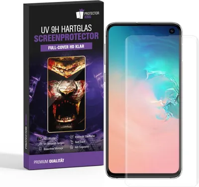 Produktbild von 1x 9H Hartglas für Samsung Galaxy S10 FULL CURVED UV Liquid Schutzglas Panzerfolie Displayschutz Schutzfolie Displayglas Panzerglas Tempered Glasfolie Sicherheitsglas Echtglas