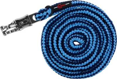 Zdjęcie produktu dla Uwiąz dla konia Hippo, bezpieczny karabińczyk, niebieski/ granatwoy, 200 cm, Covalliero