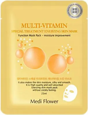 Obrázok produktu pre MEDI FLOWER Pleťová maska Multivitamínová maska v plátku 23 ml