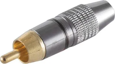 Obrázok produktu pre S/CONN konektor RCA s maximálnou konektivitou, bronzový kov, pozlátený, čierny (52024-S)