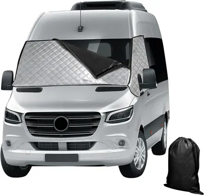 Productafbeelding van Voorruit Cover voor Mercedes Sprinter 2006-2018, Katoen Verdikte Afneembare Hagel Cover, Waterdichte Voorruit Wrap Cover Sneeuw Ice Cover Zonnescherm