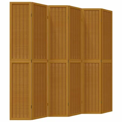 Immagine prodotto di vidaXL Set da 6 divisori per ambienti in legno massello di paulownia, colore marrone
