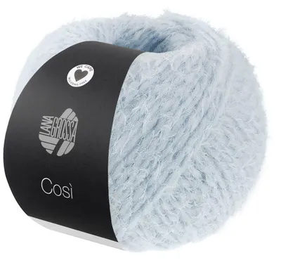 Produktbild von Lana Grossa COSÌ 50 g Flauschiges Merino-Dochtgarn mit Effektstruktur Farbe 006 - Hellblau