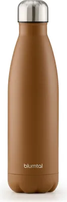 Produktbild von Blumtal Trinkflasche Edelstahl isoliert Thermosflasche 500 ml - Braun - Auslaufsichere Trinkflasche Metall - BPA-freie Thermo Trinkflasche