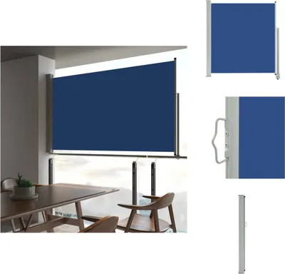 Produktbild von vidaXL Ausziehbare Seitenmarkise 140 x 300 cm Blau -  Sonnenschirme & Sonnenschutze