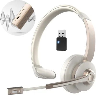 Produktbild von Kabellose Bluetooth-Kopfhörer mit Mikrofon, 28h Akkulaufzeit & Geräuschunterdrückung – ideal für Homeoffice & Arbeit